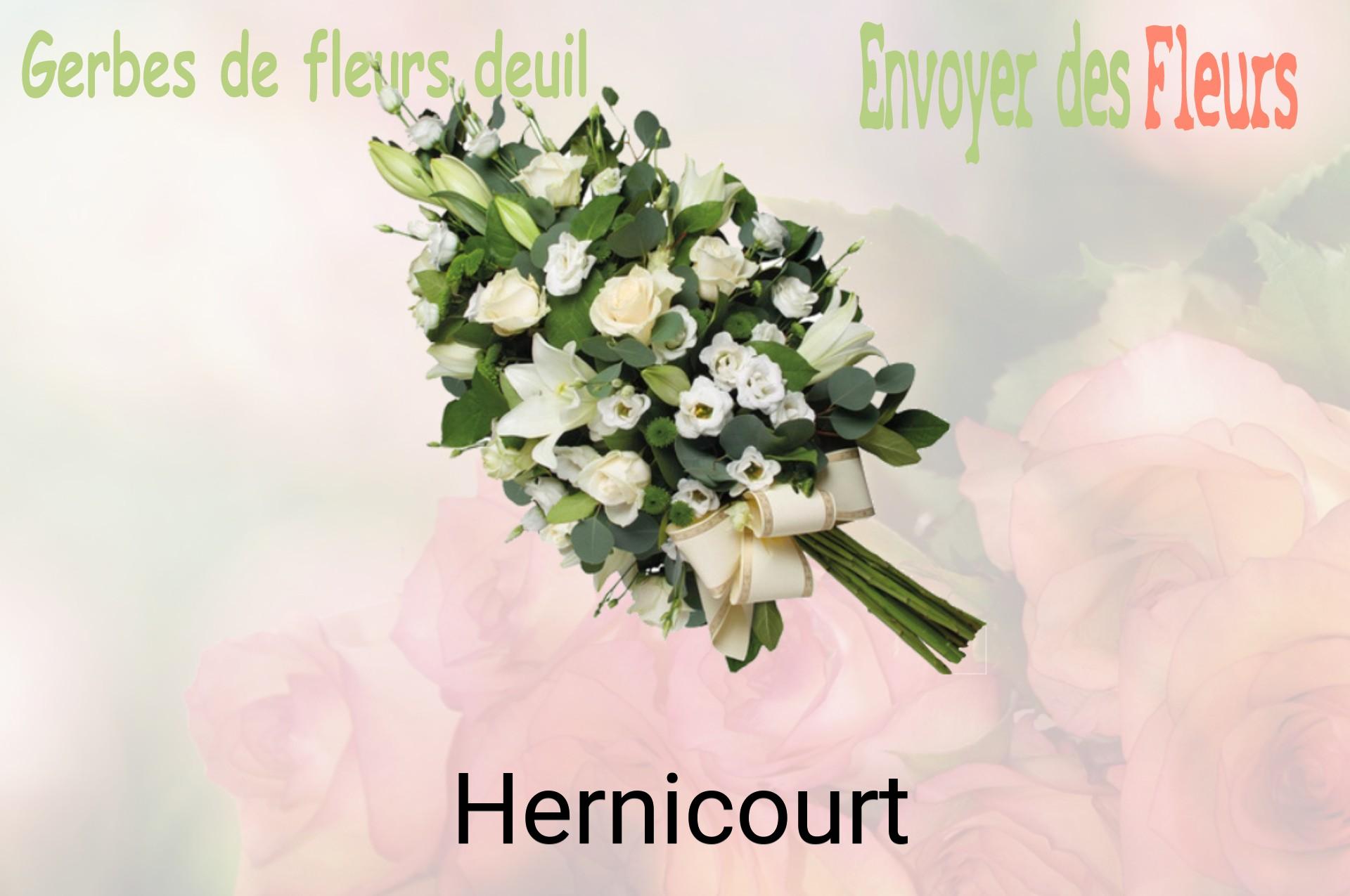 Gerbe de fleurs de deuil livrée à Hernicourt